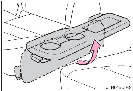 TOYOTA Highlander (2014) - Tablette centrale arrière (sur modèles équipés) - 1