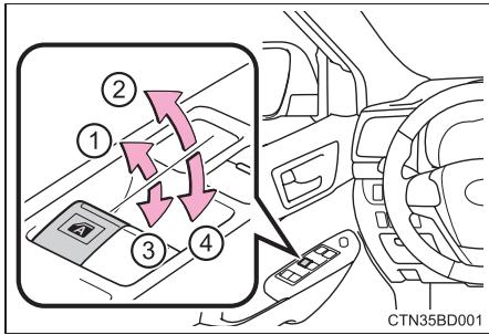 TOYOTA Highlander (2014) - Proédures d'ouverture et de fermeture - 2