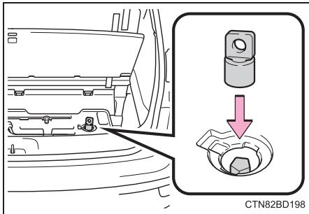 TOYOTA Highlander (2014) - Accès à la roue de secours - 5