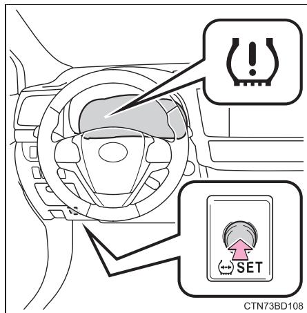 TOYOTA Highlander (2014) - Comment initialiser le système de surveillance de la pression de gonflage des pneus - 1