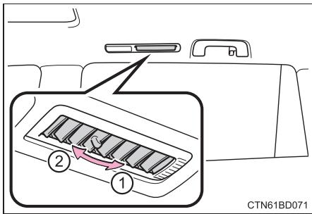 TOYOTA Highlander (2014) - Orientation, ouverture et fermetre des aérateurs - 2