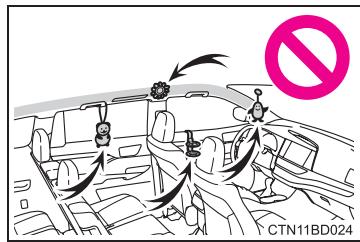 TOYOTA Highlander (2014) - Precautions concerning les coussins gonflables SRS - 1