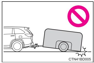 TOYOTA Highlander (2014) - ■ Boule d'attelage à la même hauteur que le coupleur de la caravane/ remorque - 1
