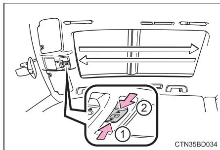 TOYOTA Highlander (2014) - Ouverture et fermetre du pare-soleil - 1