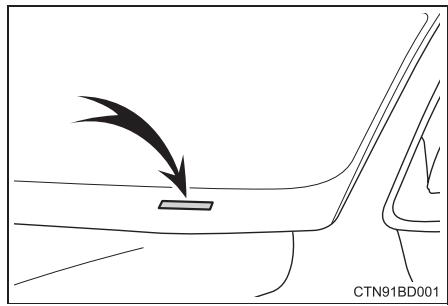 TOYOTA Highlander (2014) - ■ Numéro d'identification du vehicule - 1