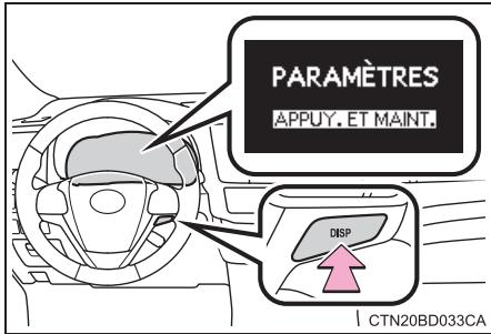 TOYOTA Highlander (2014) - Modification des réglages - 1