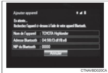 TOYOTA Highlander (2014) - Comment enregistrer un dispositif Bluetooth® - 1