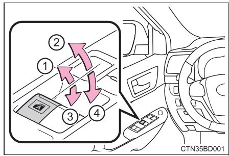 TOYOTA Highlander (2014) - Proédures d'ouverture et de fermeture - 1