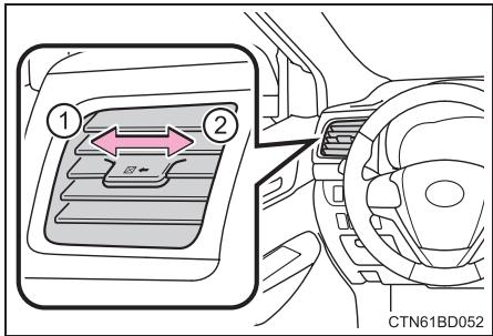TOYOTA Highlander (2014) - Orientation, ouverture et fermetre des aérateurs - 3