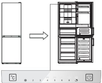 HISENSE RB395N4BCE - Display panel inside door - 1