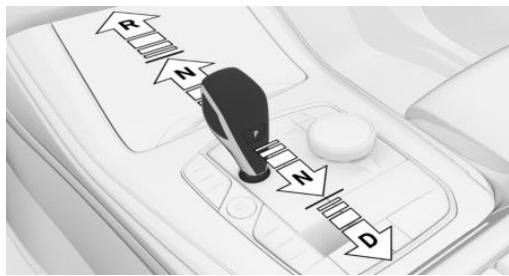 BMW Série 3 Hybride Rechargeable (2019-2022) - Placer la manette de selection sur D, N ou R - 1