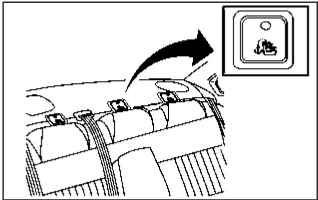 CHEVROLET Impala (2006) - Emplacements de l'ancrage inférieur et de l'ancrage de sangle supérieure - 4