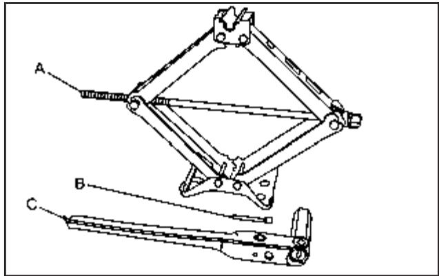 CHEVROLET Impala (2006) - Dépose du pneu de secours et des outils - 4