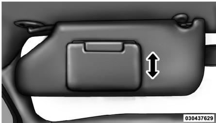 Chrysler 200 Cabriolet (2012) - Miroir de courtoisie - selon l'equipement - 1