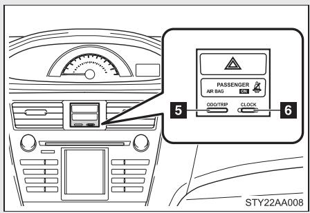 TOYOTA Yaris 2 (2008) - Bouton CLOCK - 2