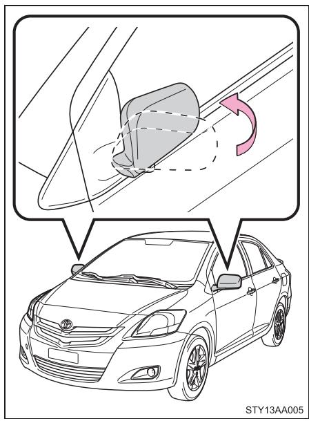 TOYOTA Yaris 2 (2008) - Rabattement des rétroviseurs - 1