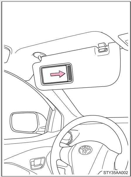 TOYOTA Yaris 2 (2008) - Miroirs de pare-soleil - 1