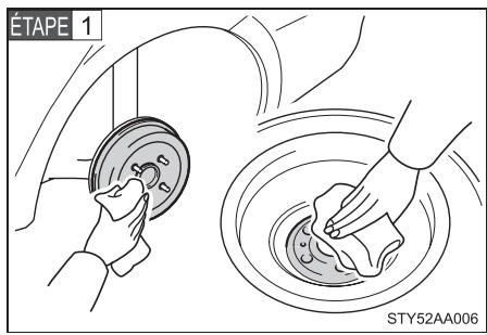 TOYOTA Yaris 2 (2008) - Installation du pneu - 1
