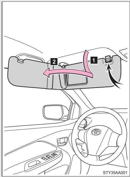 TOYOTA Yaris 2 (2008) - Pare-soleils - 1