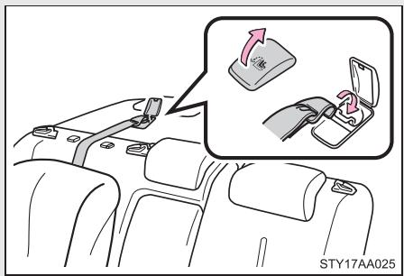 TOYOTA Yaris 2 (2008) - Installation du dispositif de retenue pour enfants - 3