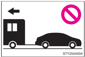 TOYOTA Yaris 2 (2008) - Sens de remorquage avec les 4 roues au sol - 1