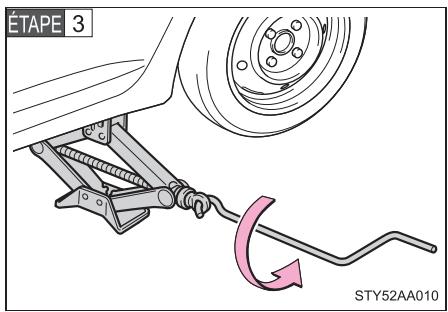 TOYOTA Yaris 2 (2008) - Installation du pneu - 4