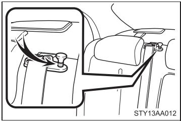TOYOTA Yaris 2 (2008) - Aprese le relèvement des dossiers à leur position droite - 1