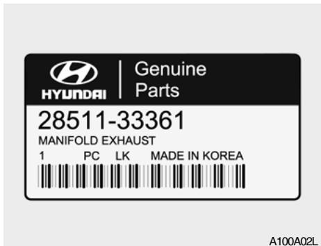 HYUNDAI Santa Fe 2 (2006-2009) - INFORMATIONS RELATIVES AUX PIECES D'ORIGINE HYUNDAI - 2