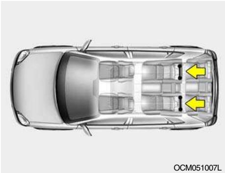HYUNDAI Santa Fe 2 (2006-2009) - Pour installer le siège pour enfants - 3