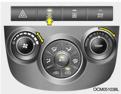 HYUNDAI Santa Fe 2 (2006-2009) - Pour faire disparaitre la buée interieure sur le pare-brise: - 1
