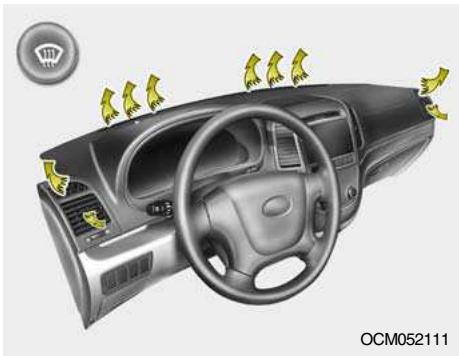 HYUNDAI Santa Fe 2 (2006-2009) - Niveau du Plancher-Désembuage - 1