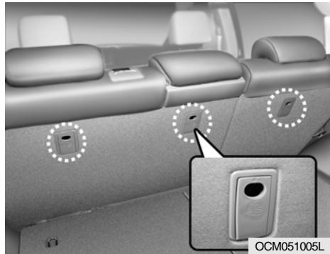 HYUNDAI Santa Fe 2 (2006-2009) - Fixation d'un système deretenue pour enfants avec le système "d'ancrage" - 1