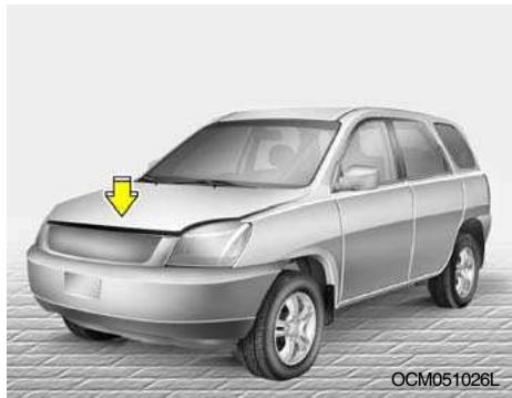 HYUNDAI Santa Fe 2 (2006-2009) - OUVERTURE DU CAPOT MOTEUR - 3