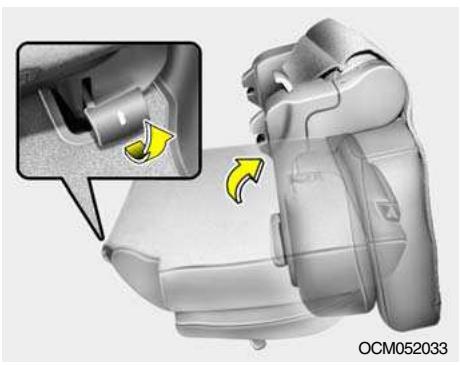 HYUNDAI Santa Fe 2 (2006-2009) - Fonction d'escamotage double du siège arrêté (2nde rangée) - 2