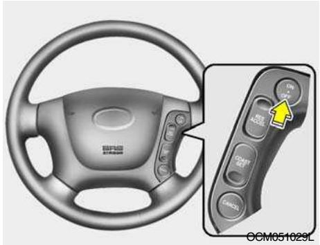 HYUNDAI Santa Fe 2 (2006-2009) - Pour régler la vitesse de croisière - 1