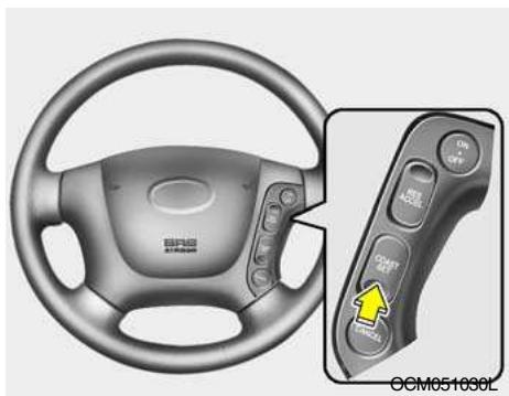 HYUNDAI Santa Fe 2 (2006-2009) - Pour régler la vitesse de croisière - 2
