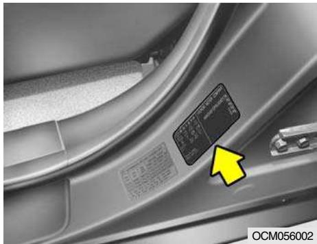 HYUNDAI Santa Fe 2 (2006-2009) - NUMERO D'IDENTIFICATION DU VEHICULE (VIN) - 3