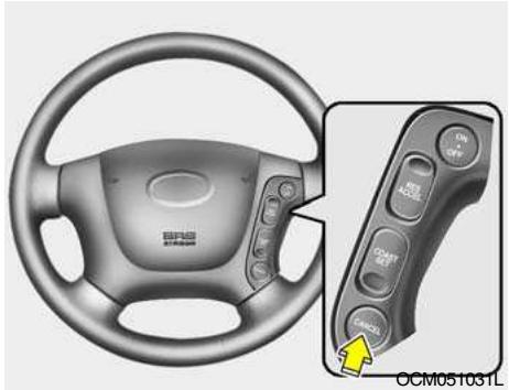 HYUNDAI Santa Fe 2 (2006-2009) - Pour annuler la vitesse de croisière - 1