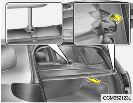 HYUNDAI Santa Fe 2 (2006-2009) - Cache-bagages de Securite du Coffre (Si installé) - 1