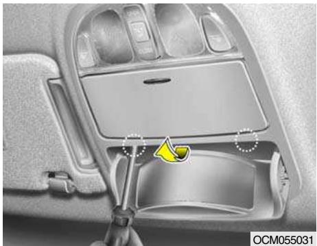 HYUNDAI Santa Fe 2 (2006-2009) - Fonctionnement manuel du toit ouvrant - 1