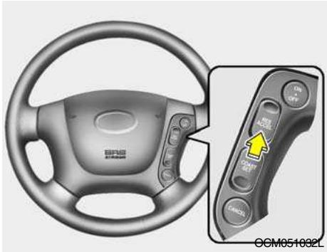 HYUNDAI Santa Fe 2 (2006-2009) - Pour reprendre la vitesse prédéfinie - 1