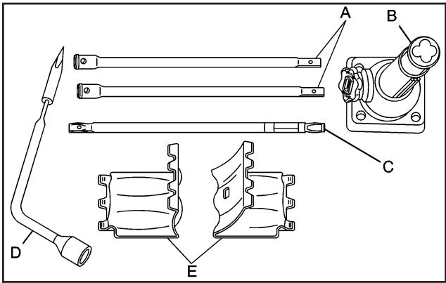 CHEVROLET Colorado (2008) - Dépose du pneu de secours et des outils - 1