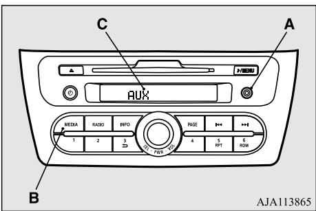 MITSUBISHI Space Star 2 Phase 2 (2016-2019) - Pour utiliser la fonction d'entrée audio externe - 1