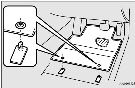 MITSUBISHI Space Star 2 Phase 2 (2016-2019) - Pour installer le tapis de sol - 5