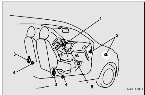 MITSUBISHI Space Star 2 Phase 2 (2016-2019) - Prétendant de ceinture de sécurité - 1