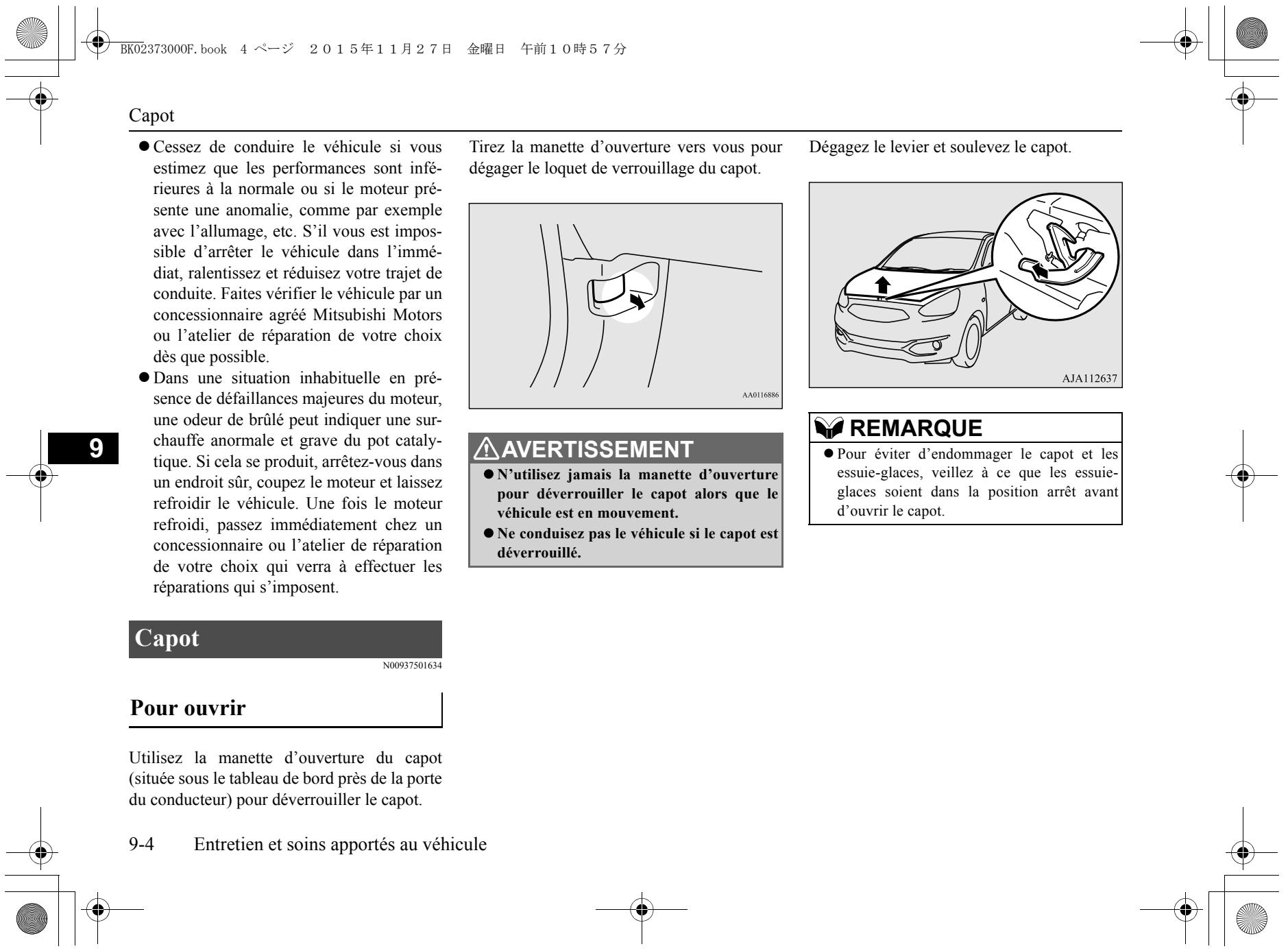 MITSUBISHI Space Star 2 Phase 2 (2016-2019) - Avertissement - 1