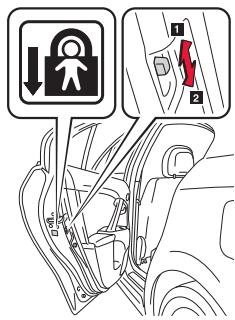 TOYOTA Avensis 3 Phase 1 (2009-2012) - Sécurité enfants : verrouillage des portes arrêtées - 1