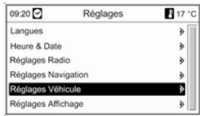 OPEL Zafira C Phase 1 (2011-2016) - Restaurer les réglages par défaut - 1