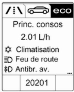 OPEL Zafira C Phase 1 (2011-2016) - Menu d'informations ECO - 2