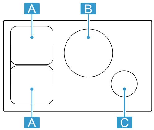 SIEMENS ED851HSB1E - Répartition des zones de cuisson - 1